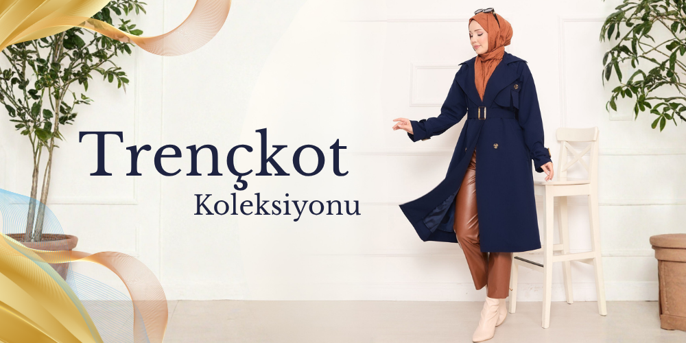 Tesettür Giyim Yeni Sezon Trenç Modelleri