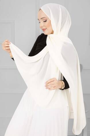 Aerobin Jazz Şal Açık Krem - Thumbnail