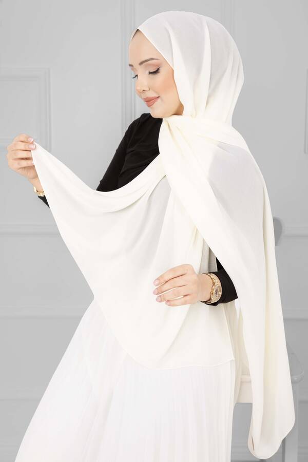 Ecn - Aerobin Jazz Şal Açık Krem (1)