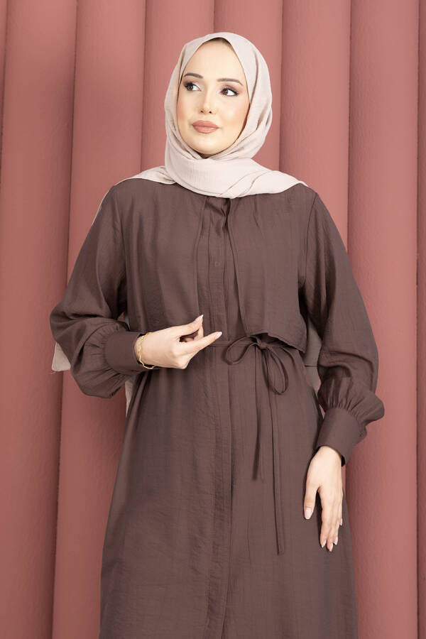 Hl - Aller Detaylı Pantolonlu İkili Takım Kahve (1)