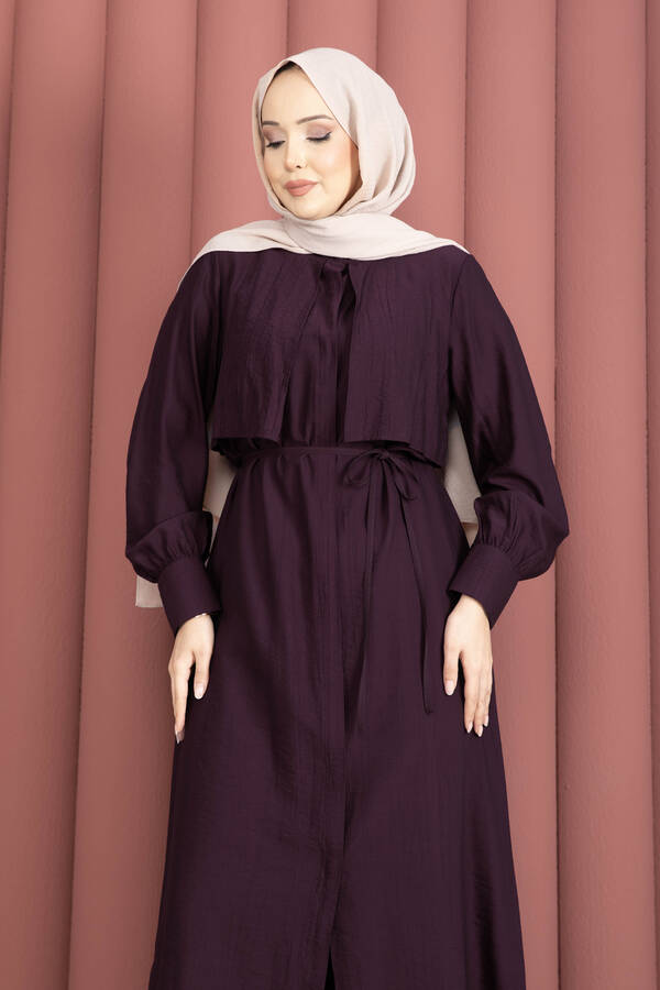 Hl - Aller Detaylı Pantolonlu İkili Takım Mürdüm (1)