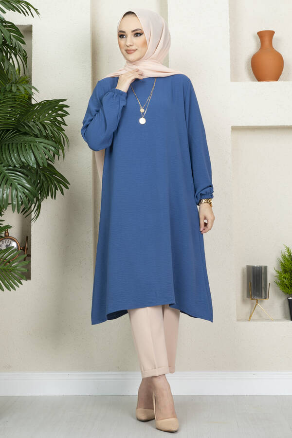 Anne Aerobin Tesettür Tunik İndigo