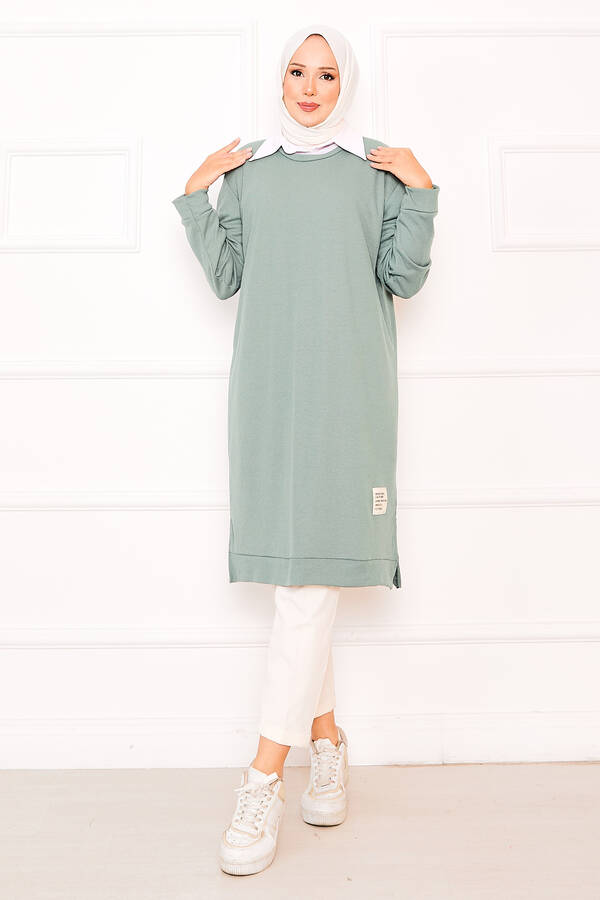 Arma Detaylı Fitilli Tunik Mint Arma Detaylı Fitilli Tunik Mint