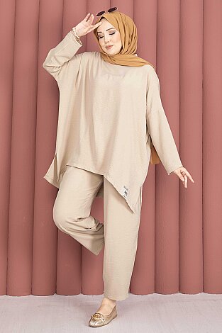 Arma Detaylı Salaş Yazlık Takım Camel - 3