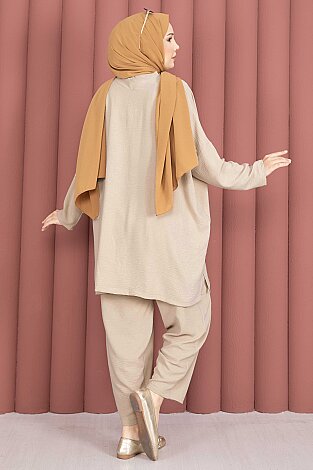 Arma Detaylı Salaş Yazlık Takım Camel - 4