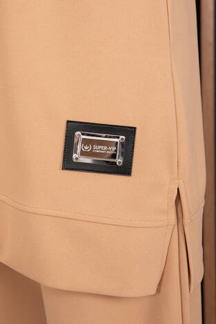 Arma Detaylı Spor İkili Tesettür Takım Camel - Thumbnail