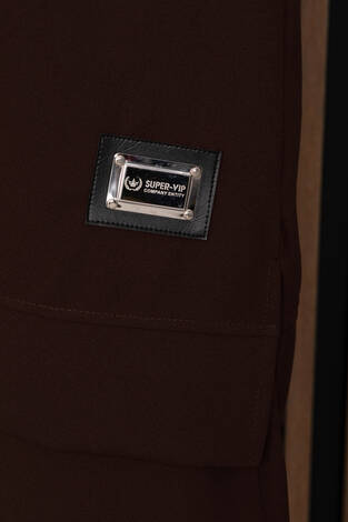 Arma Detaylı Spor İkili Tesettür Takım Kahve - Thumbnail