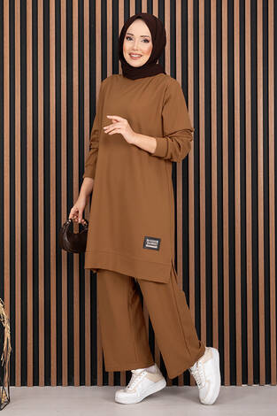 Arma Detaylı Spor İkili Tesettür Takım Taba - Thumbnail