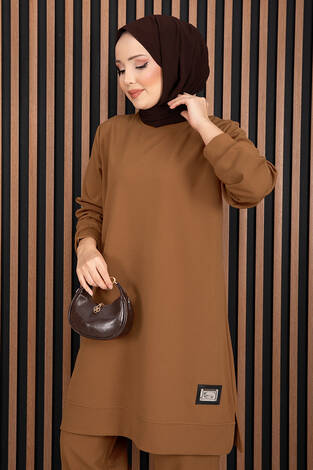 Arma Detaylı Spor İkili Tesettür Takım Taba - Thumbnail