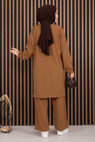 Arma Detaylı Spor İkili Tesettür Takım Taba - Thumbnail