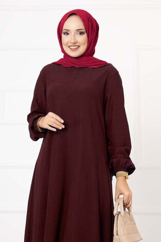 Asimetrik Tunik Bordo - Thumbnail