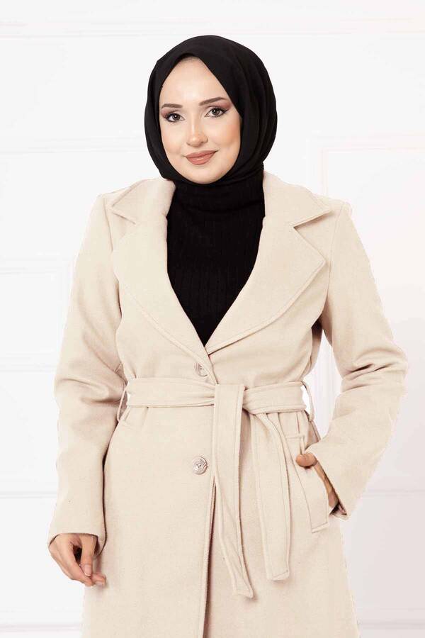 Azm - Astarlı Kaşe Kaban Latte (1) Azm - Astarlı Kaşe Kaban Latte (1)