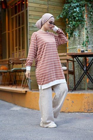 AVEN Basic Sweat 3678-4 Somon - Thumbnail