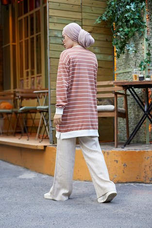 AVEN Basic Sweat 3678-4 Somon - Thumbnail