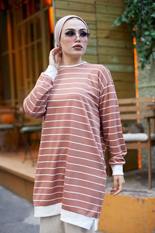 AVEN Basic Sweat 3678-4 Somon - Thumbnail