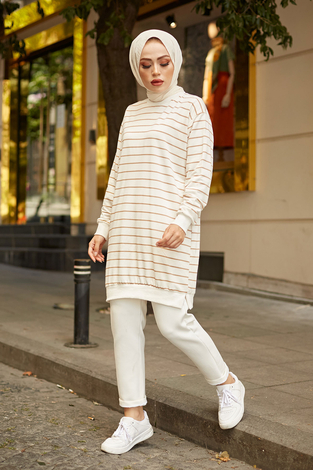 AVEN Basic Sweat 3678-7 Ekru - Thumbnail