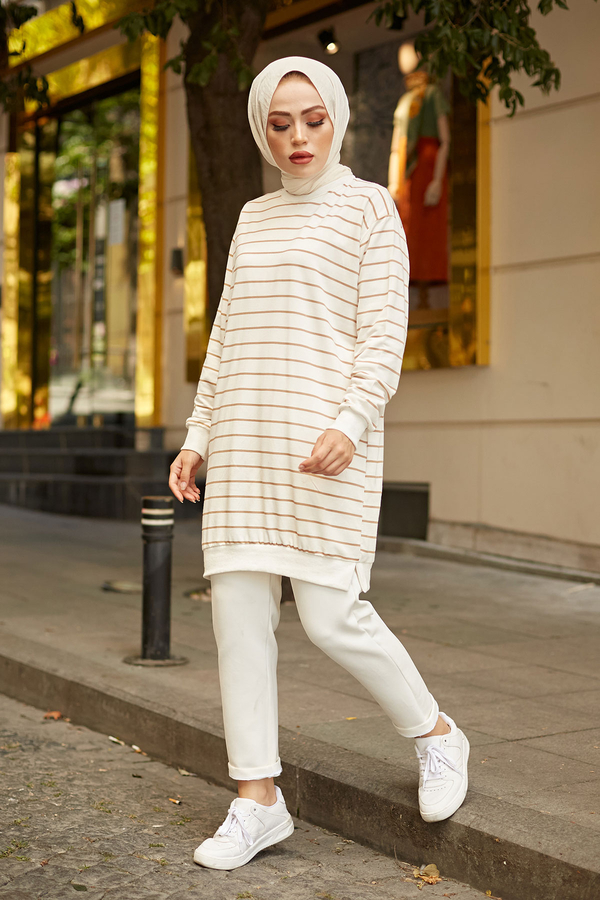 - AVEN Basic Sweat 3678-7 Ekru