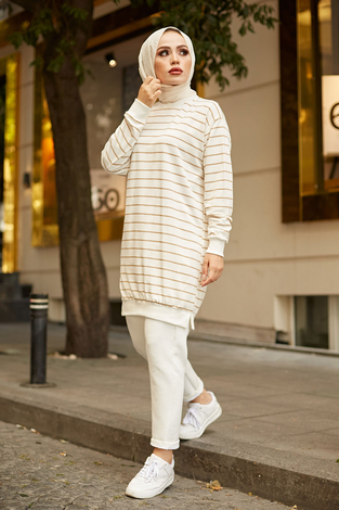 AVEN Basic Sweat 3678-7 Ekru - Thumbnail