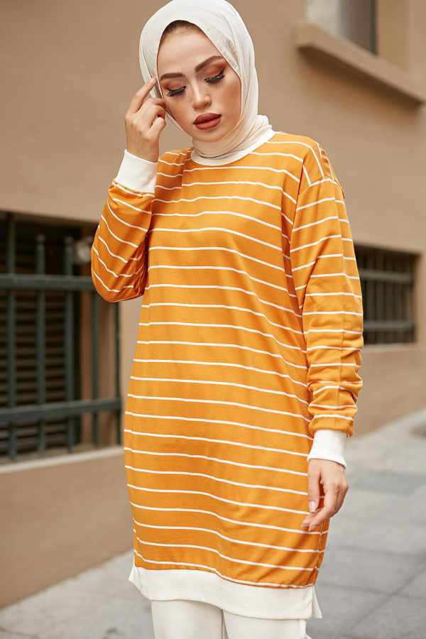  - AVEN Basic Sweat 3678-8 Hardal (1)