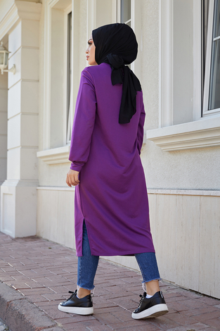 AVEN Beautiful Tunik 2933-9 Mor - Thumbnail