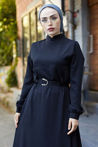 AYŞE Diana Elbise 2466-1 Siyah - Thumbnail