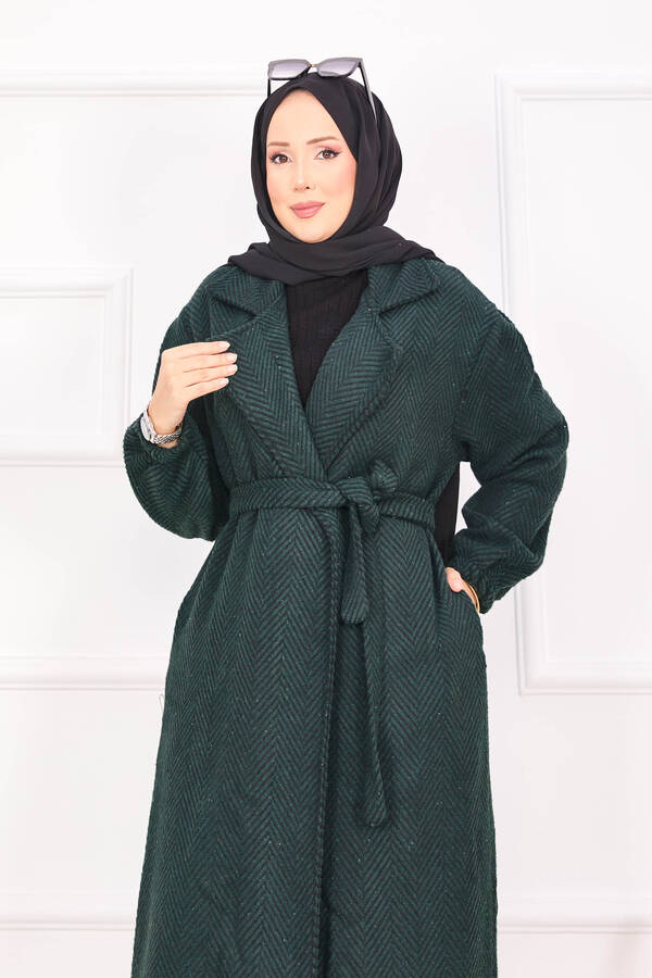 Balıksırtı Desenli Kaban Zümrüt - 8