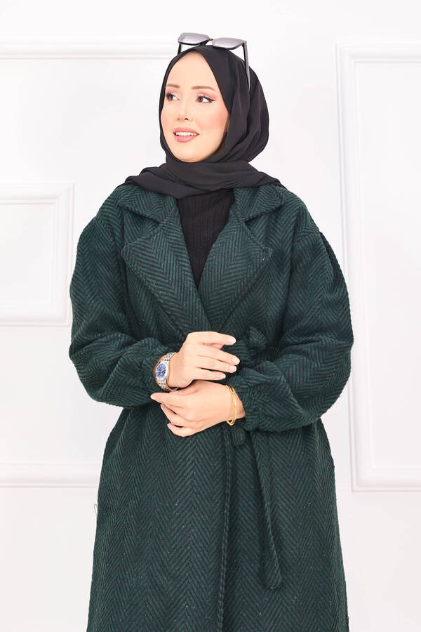 Asm - Balıksırtı Desenli Kaban Zümrüt (1)