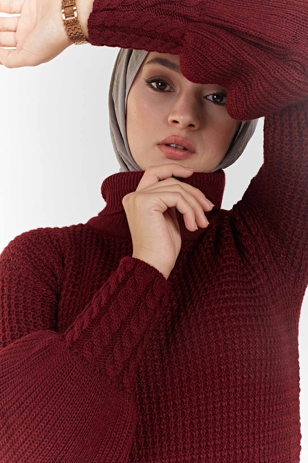  - Balon Kol Triko Kazak 5634 Bordo (1)
