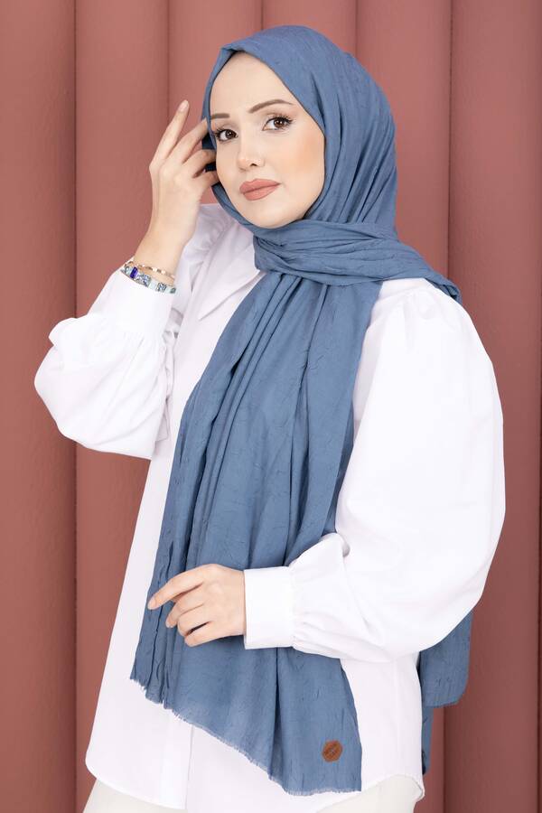 Kbr - Bambu Şal İndigo (1)