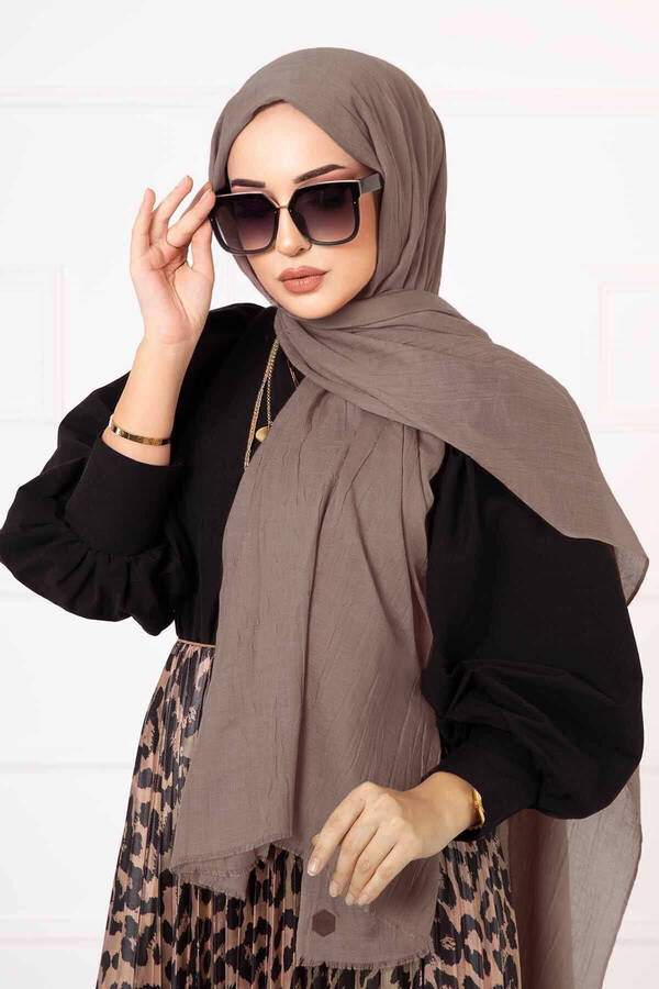 Kbr - Bambu Şal Koyu Bej (1)