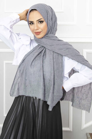 Bambu Tesettür Şal Açık Gri - Thumbnail