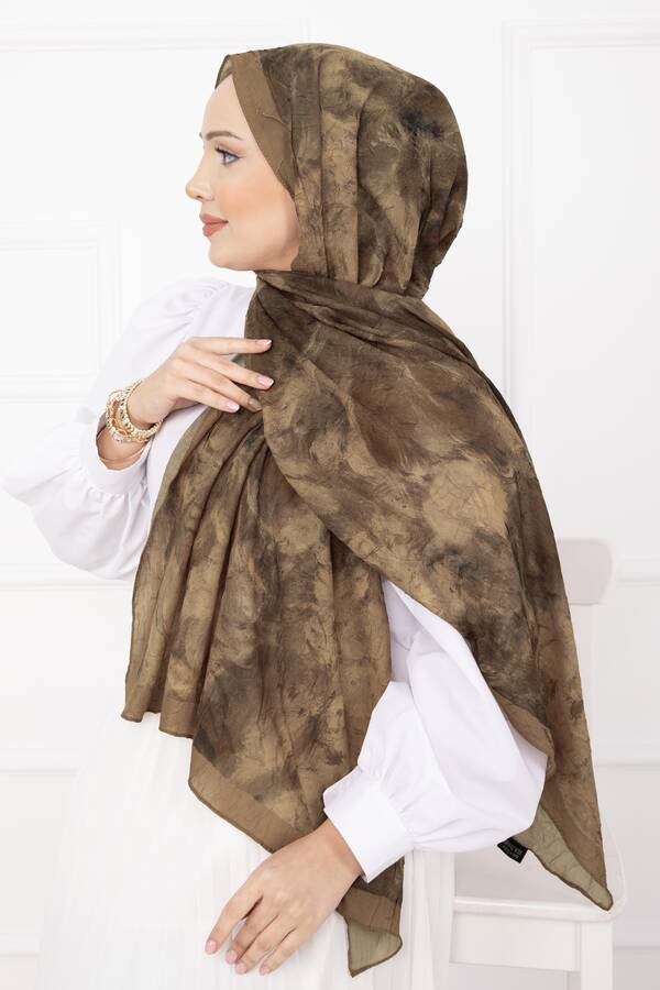 Msc - Batik Desen Bambu Şal Serisi Camel (1)