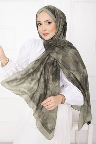 Batik Desen Bambu Şal Serisi Haki - Thumbnail