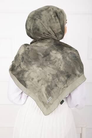 Batik Desen Bambu Şal Serisi Haki - Thumbnail