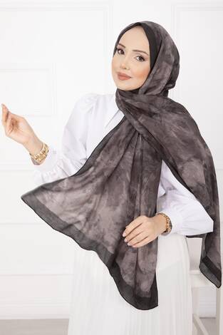 Batik Desen Bambu Şal Serisi Kahve - Thumbnail