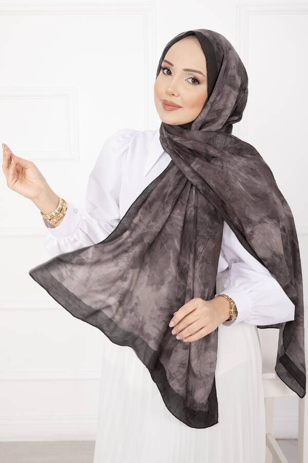 Msc - Batik Desen Bambu Şal Serisi Kahve (1)