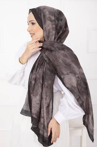 Batik Desen Bambu Şal Serisi Kahve - Thumbnail