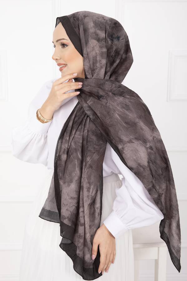 Msc - Batik Desen Bambu Şal Serisi Kahve