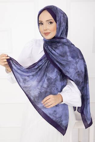 Batik Desen Bambu Şal Serisi Mürdüm