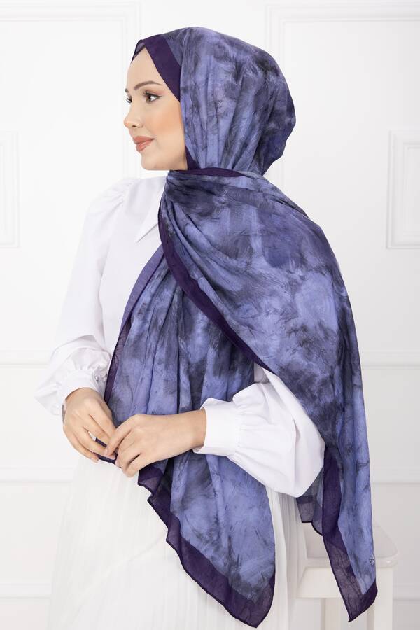 Msc - Batik Desen Bambu Şal Serisi Mürdüm