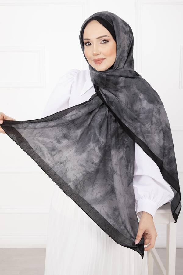 Msc - Batik Desen Bambu Şal Serisi Siyah (1)
