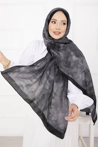 Batik Desen Bambu Şal Serisi Siyah