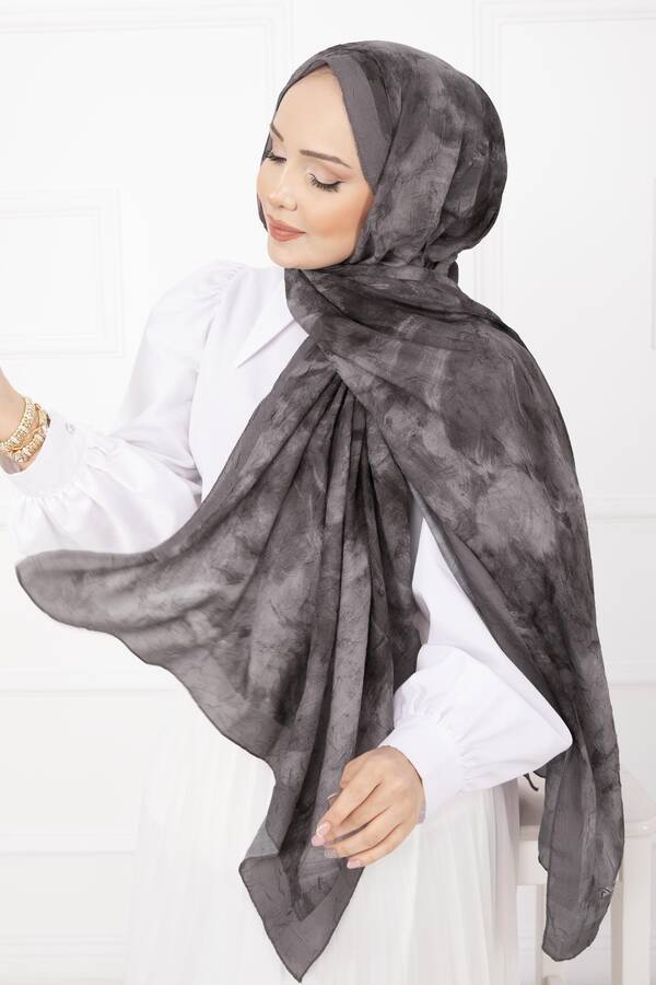Batik Desen Bambu Şal Serisi Taş - 3