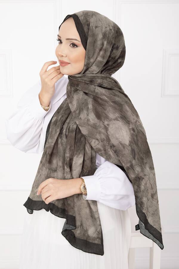 Batik Desen Bambu Şal Serisi Vizon