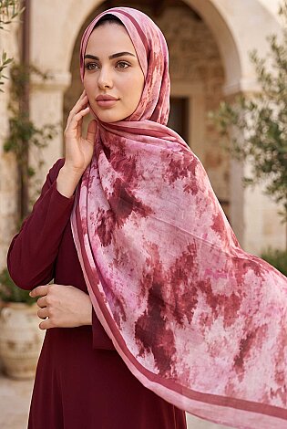 Batik Desen Şal Serisi Fuşya