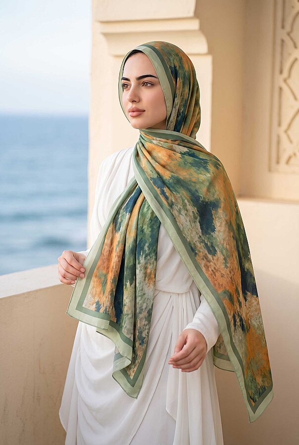 Batik Desen Şal Serisi Mint