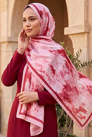 Batik Desen Şal Serisi Pembe