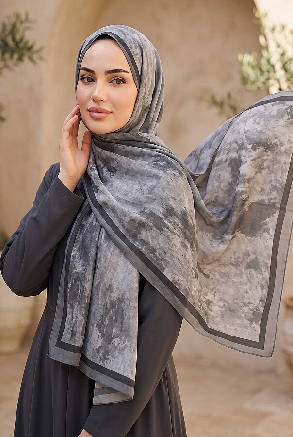 Batik Desen Şal Serisi Siyah