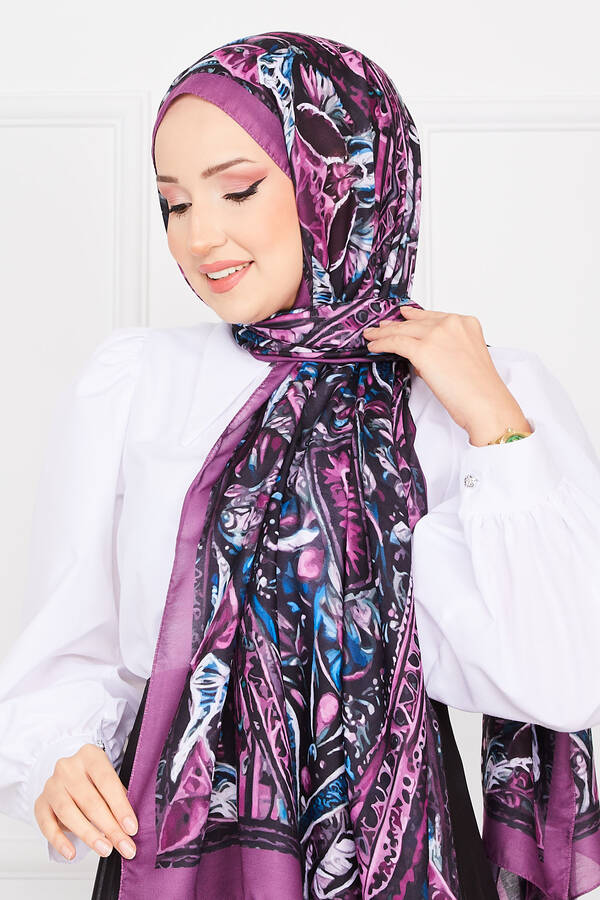 Msc - Batik Desenli Tesettür Şal -3 (1)