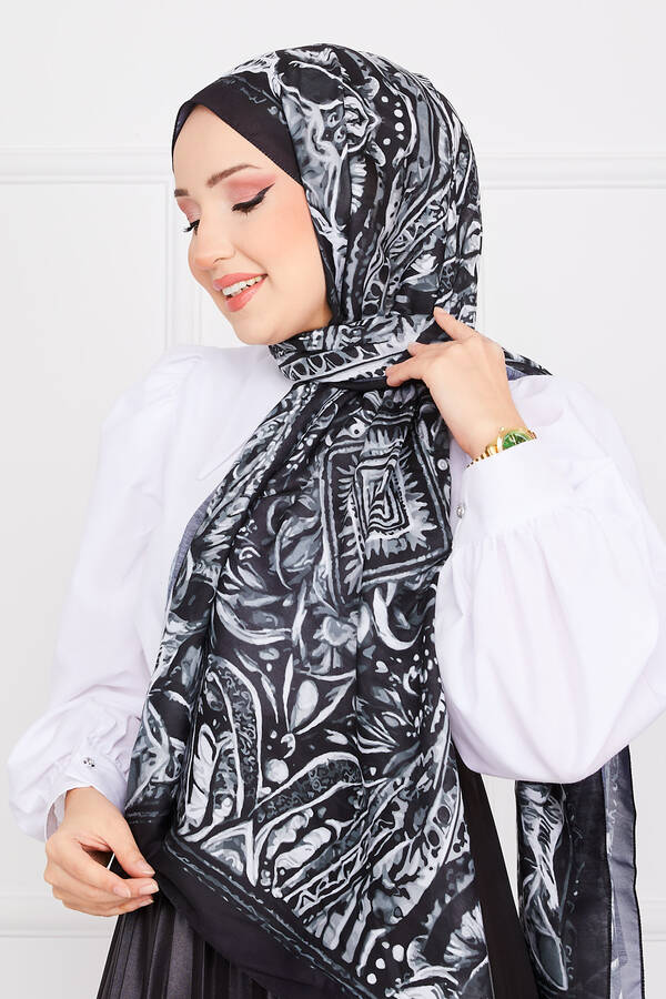 Msc - Batik Desenli Tesettür Şal -8 (1)